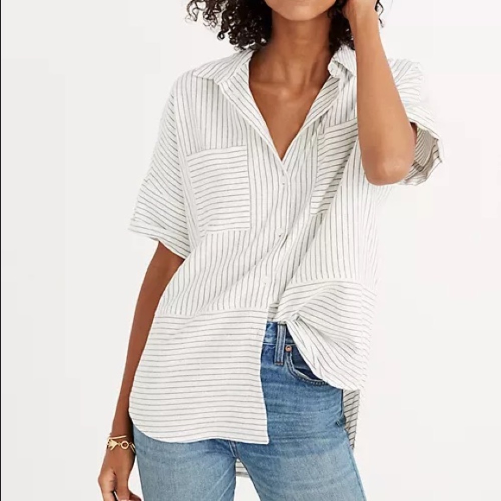 Madewell | Flannel Courier Shirt in Stripe